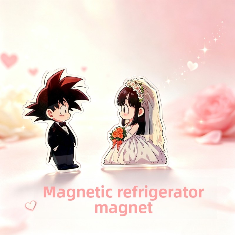 Event Suppliers - Dragon Ball Cartoon niedliches Hochzeitskleid-Thema Acryl-Kühlschrankmagnet