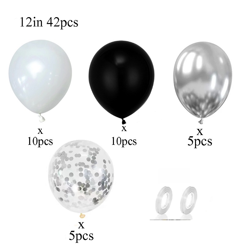 42 Stück Silber Schwarz Weiß K – Balloon Pump Hand Bewertung und Preis