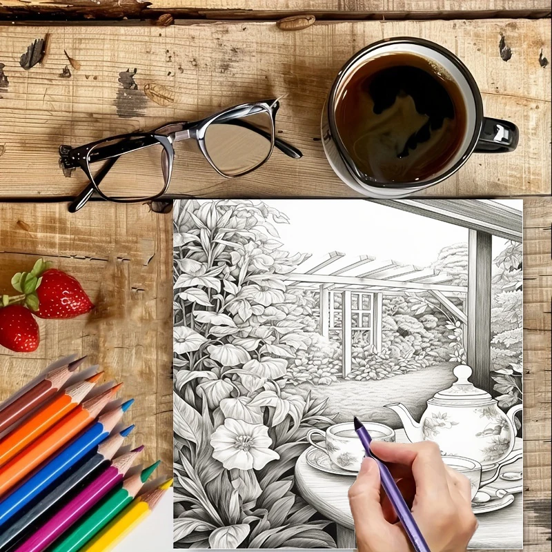 Malbuch „Tea In The Gardens“ f – Supply Event Bewertung und Preis